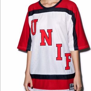 Unif Unisex Red White Black Jersey Never Worn