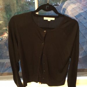 LOFT black cardigan with black buttons
