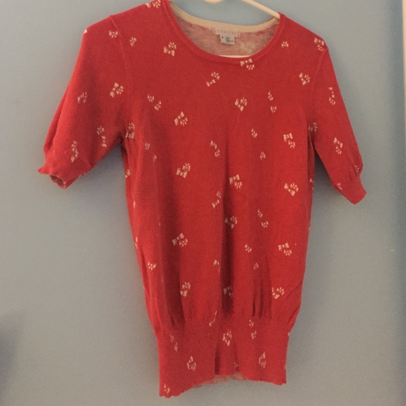Bow print sweater
