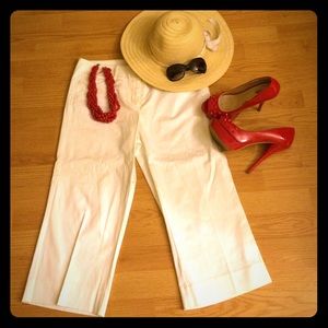 White Capri pants