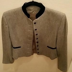 Grey Form Fitting Blazer