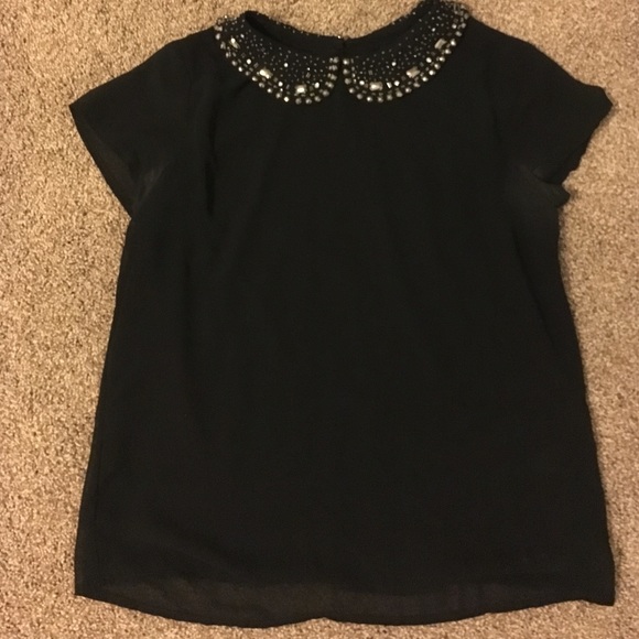 SALE Black Peter Pan Collar Forever 21 Shirt SALE