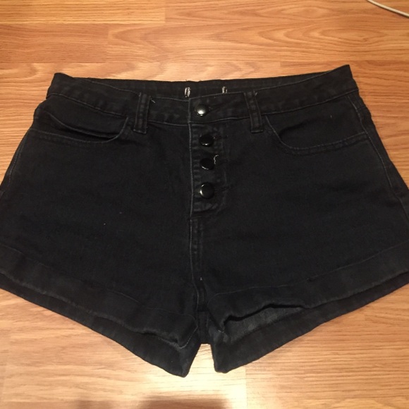 Dark high waisted shorts