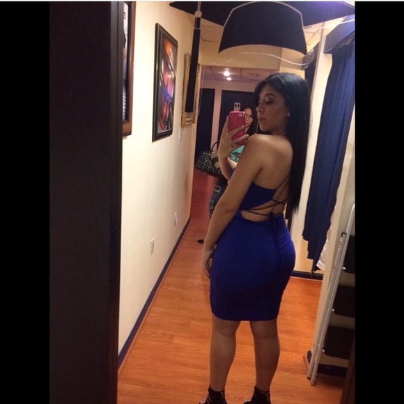 Blue Halter boutique dress