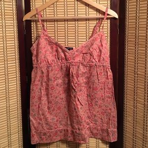 Gap pink print cami camisole