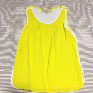 Loft Yellow and White Blouse Size XSP