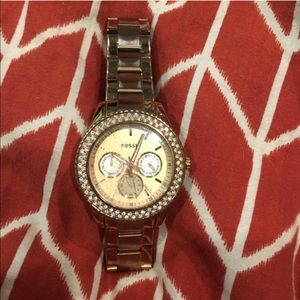 Fossil gold watch