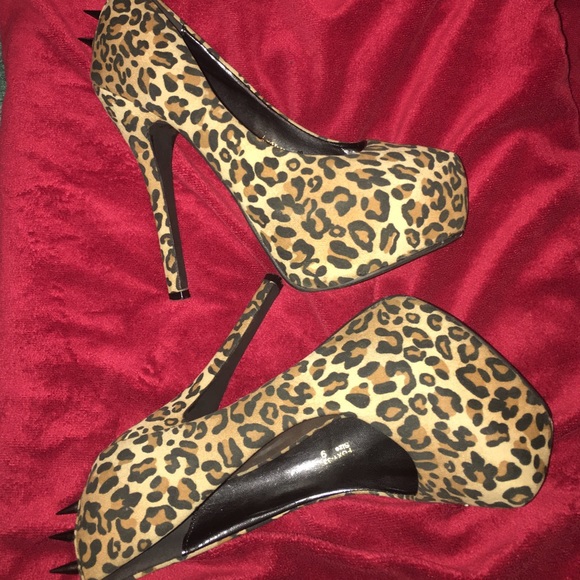 Cheetah Print Suede Heels