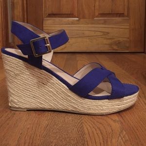 dark royal blue wedges