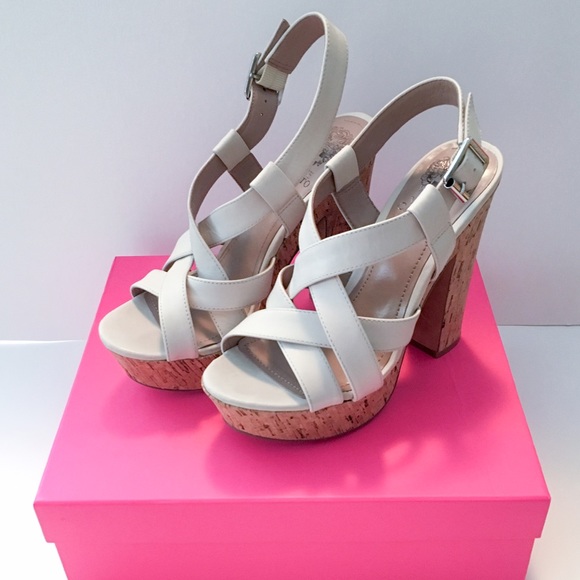 Vince Camuto Off-White Platform Sandals