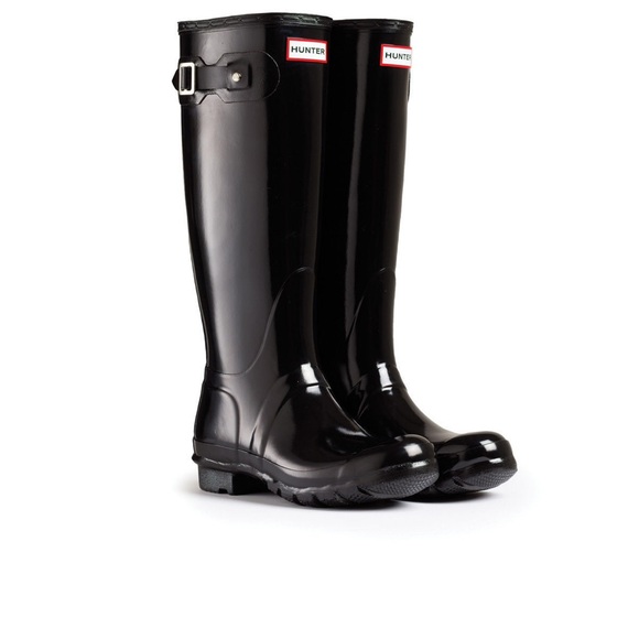 Black & Shiny Hunter Rain Boots