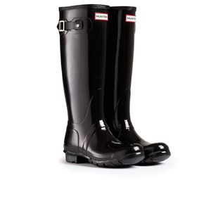Black & Shiny Hunter Rain Boots