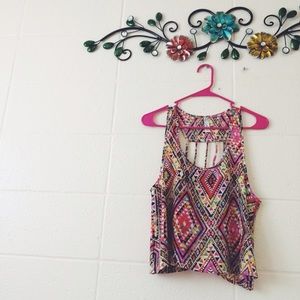 Colorful Tribal Crop Top