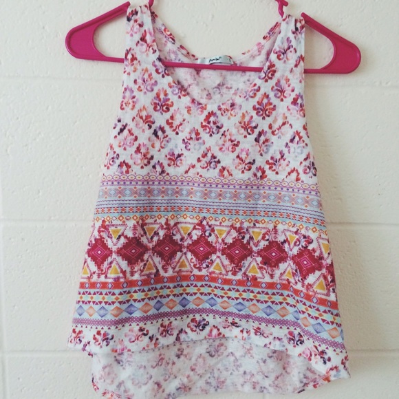 Colorful Patterned High-Low Tank - Picture 2 of 3