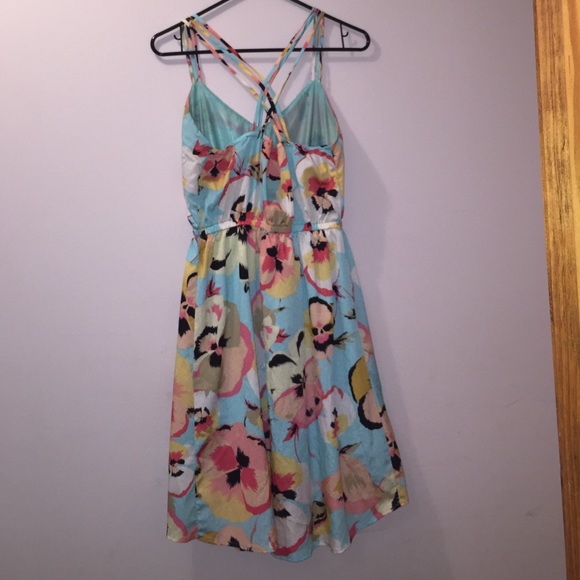 floral crossback triple strap dress - Picture 2 of 4