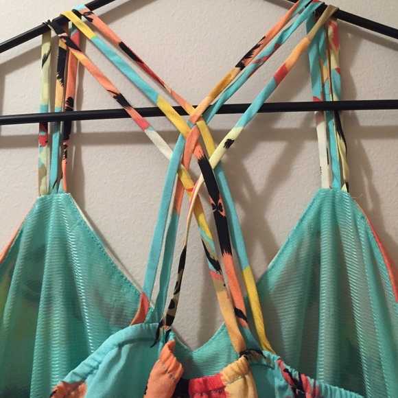 floral crossback triple strap dress - Picture 3 of 4