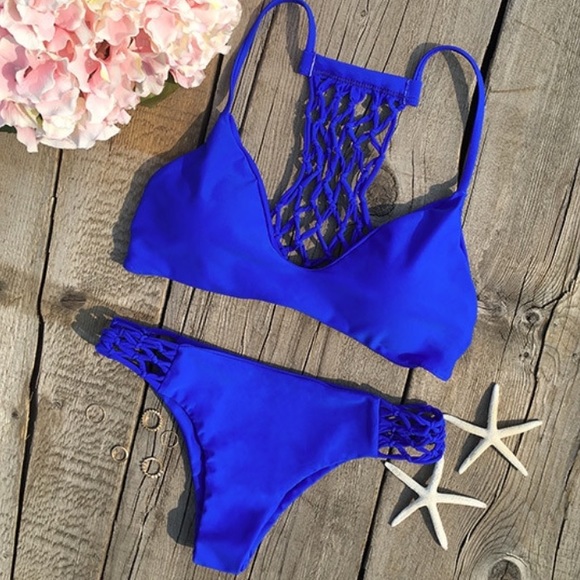 Blue bikini