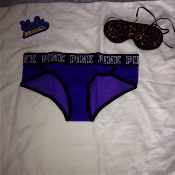 NWT PINK by VS purple cheekster panties size: S