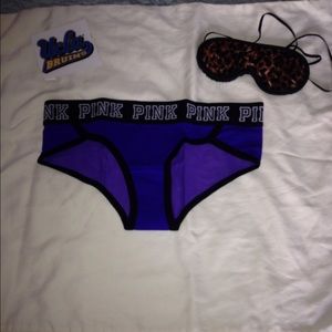 NWT PINK by VS purple cheekster panties size: S