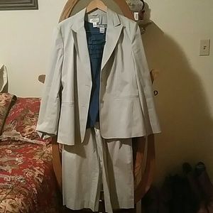 Light Gray Suit with White Pin Stripes