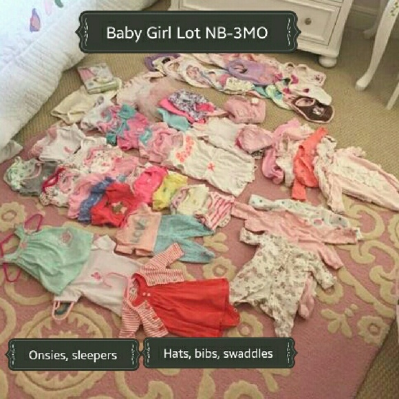 Baby Girl 90 Piece Lot size NB - 3 mo