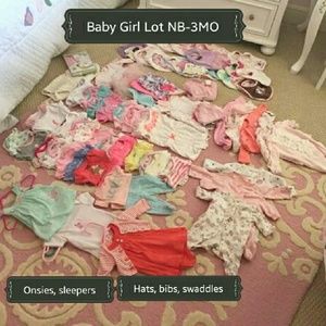 Baby Girl 90 Piece Lot size NB - 3 mo