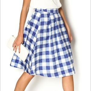 Checkered Midi Skirt