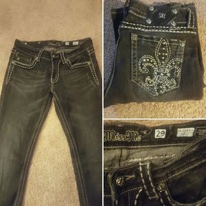 Price Drop!! Miss me washed black jeans