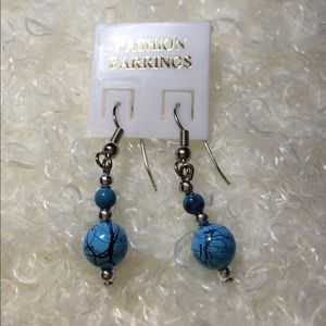 Brand New Blue Drop Earrings