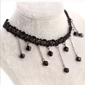 Hot black choker necklace