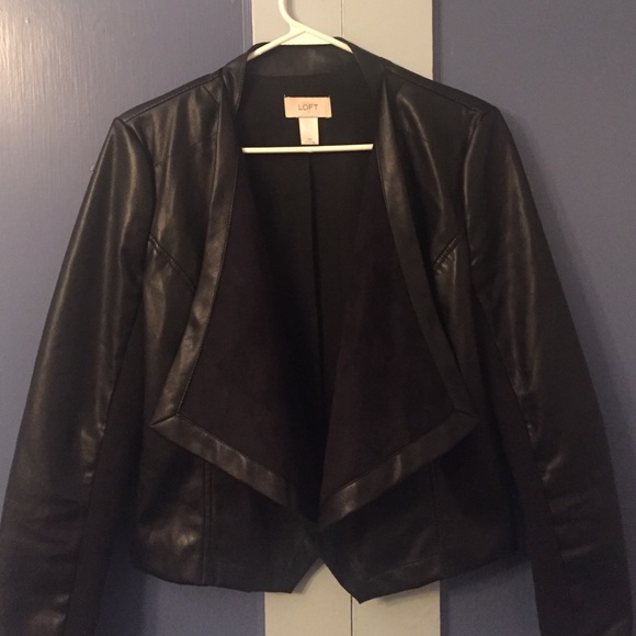 💜SALE💜 Draped leather jacket