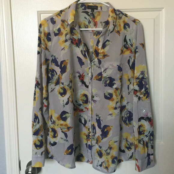 Limited floral button down blouse
