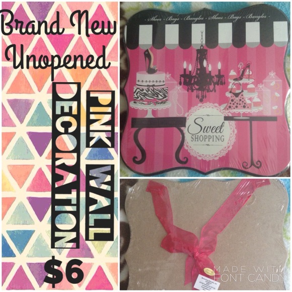 Brand-new Unopened Pink Wall Decoration Wood Sign