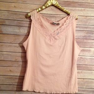 NWT Apt 9 Ribbed Lace Vneck Tank Top