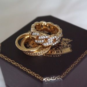 🙀NEW MARKDOWN!!!😻Juicy Couture 3 piece ring set