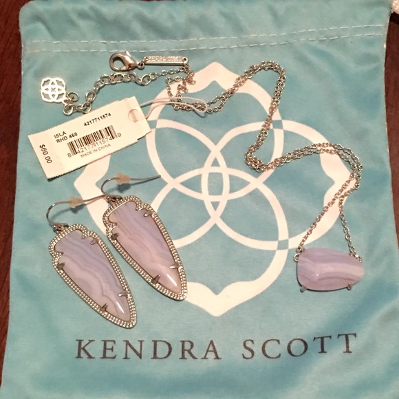 Kendra Scott isla necklace & skylar earrings