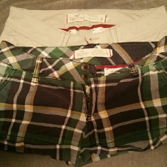 2 pair Hollister cuff shorts