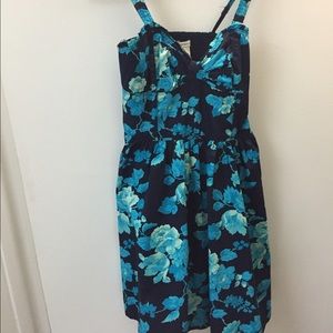 Black& blue floral dress