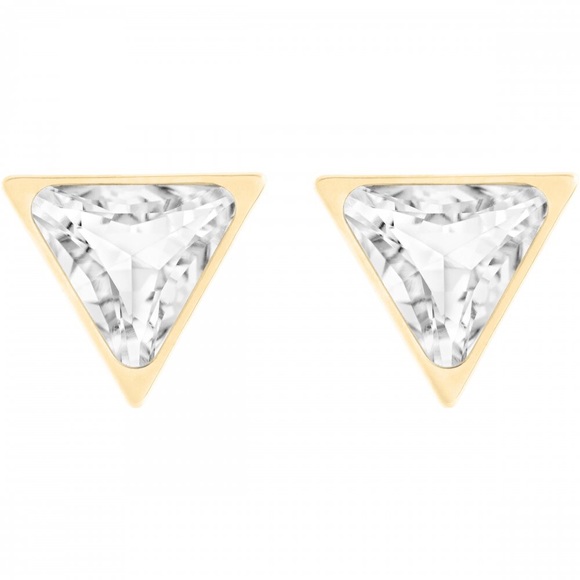 Swarovski Jewelry - Swarovski Brancusi Triangle Crystal Stud Earrings