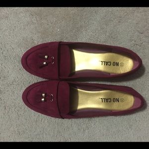 Raspberry red loafers 12