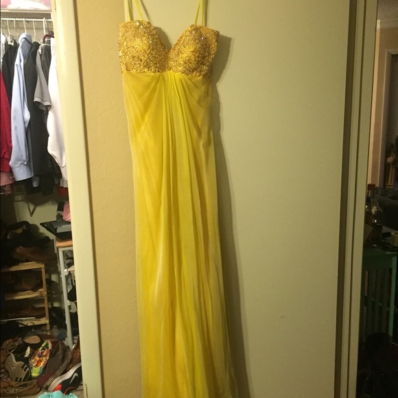 Yellow Cache Prom Dress - Picture 4 of 4