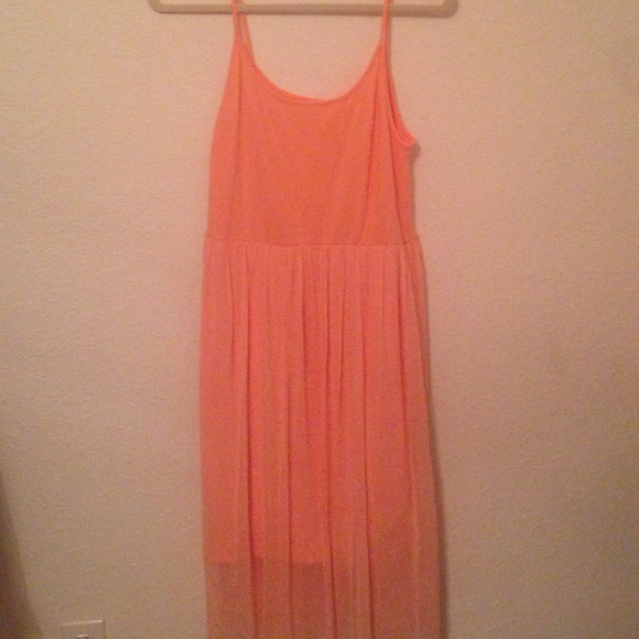 Peach Pink Frilly Dress