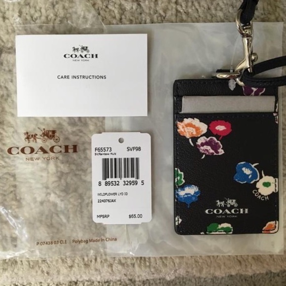 SOLD: COACH LANYARD ID IN WILDFLOWER - Picture 2 of 4