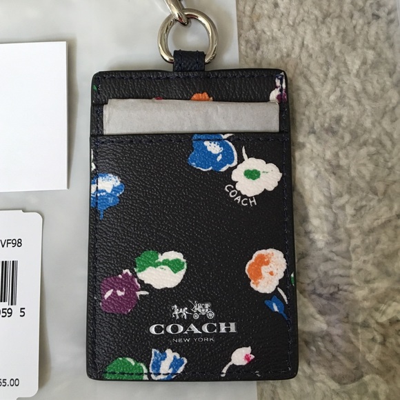 SOLD: COACH LANYARD ID IN WILDFLOWER - Picture 1 of 4