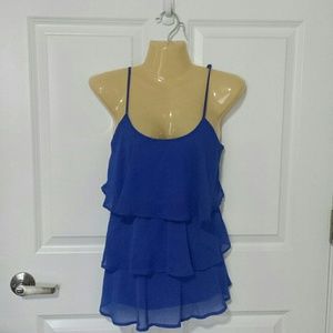 Candies Tiered Flow Sheer Tank