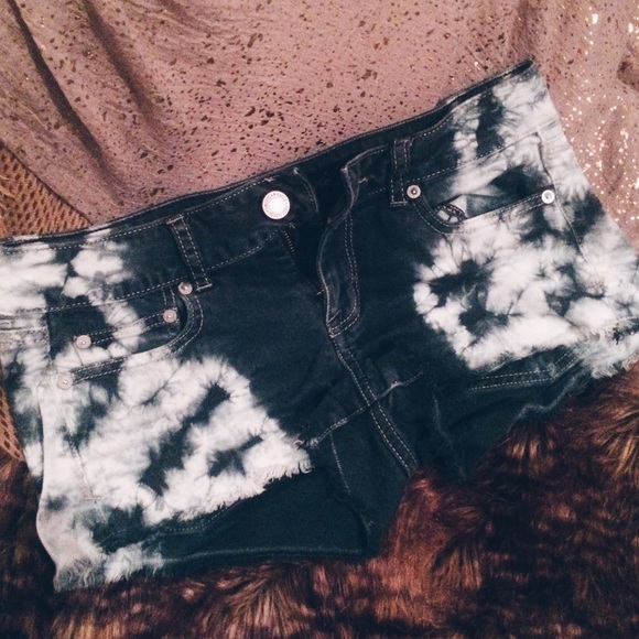 Acid Dyed Black Shorts