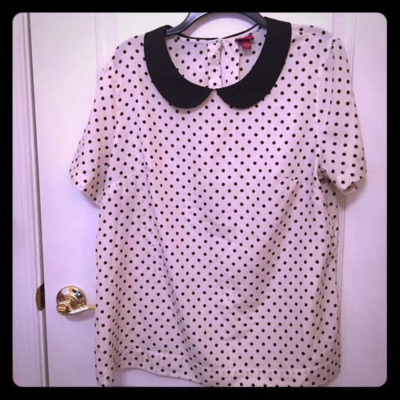 Polkadot Collared Blouse
