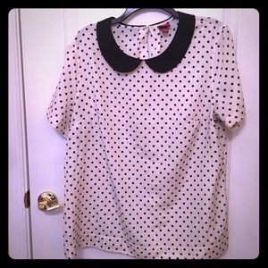 Polkadot Collared Blouse