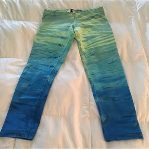 Tie-dyed Hard Tail yoga capris leggings size S