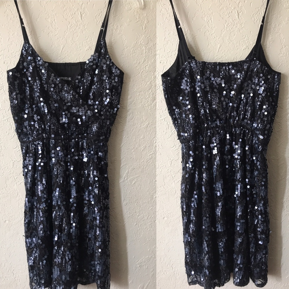 Express Sequenced Mini Dress, S - Picture 3 of 6